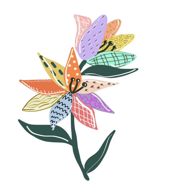 现代抽象花卉艺术图片下载