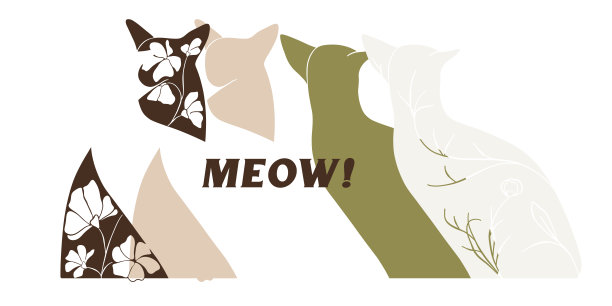 猫矢量插图。猫的设计图片下载