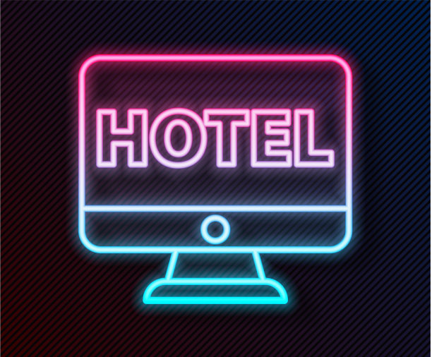 霓虹线在线酒店预订图标图片下载