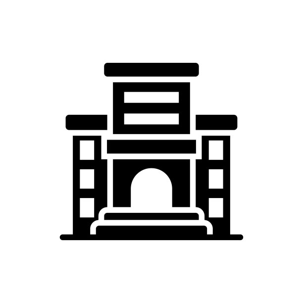 医院矢量实心图标样式插画。EPS 10文件图片下载
