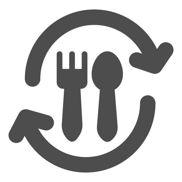 个人护理固体图标，办公室综合征概念，叉子和勺子矢量标志在白色背景，自我护理字形风格的移动概念和网页设计。矢量图形。图片下载