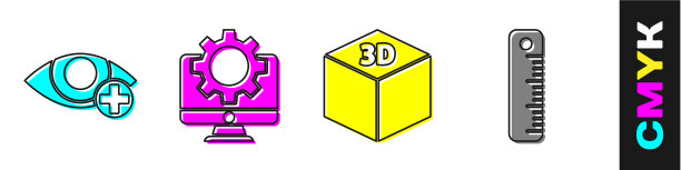 设置红眼效果电脑显示器和齿轮图片下载