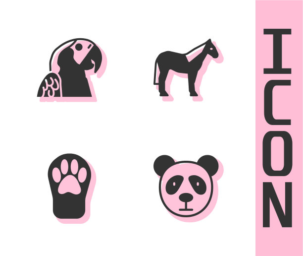 设定可爱的熊猫脸，金刚鹦鹉爪印和图片下载