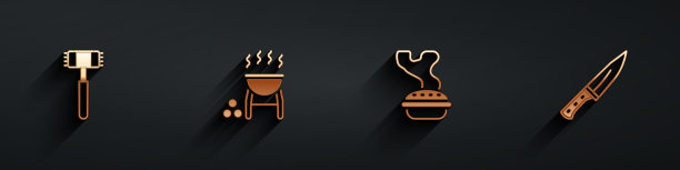 设置厨房锤子烧烤烧烤自制馅饼图片下载