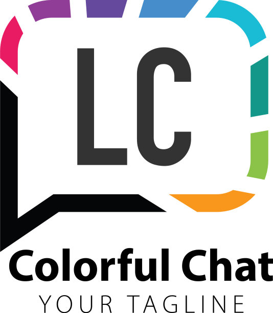 首字母lc五彩聊天创意logo图片下载
