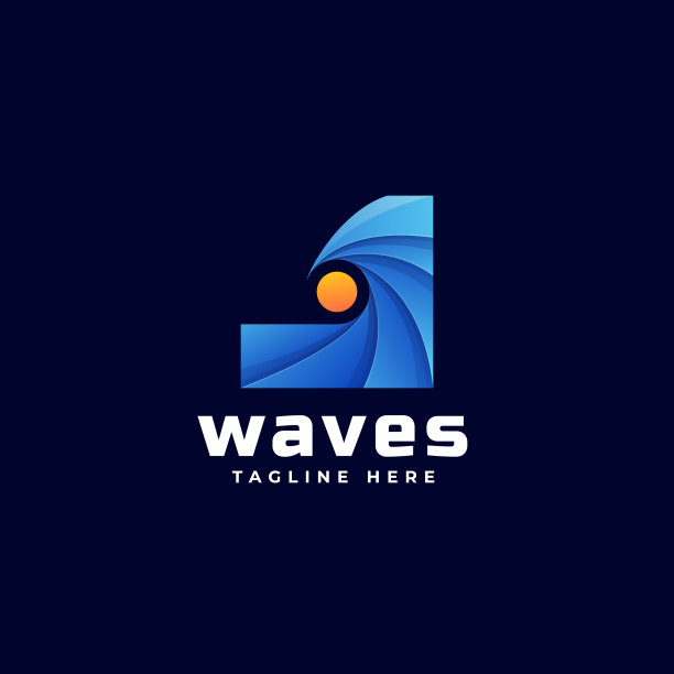 标志波浪渐变色彩风格图片下载