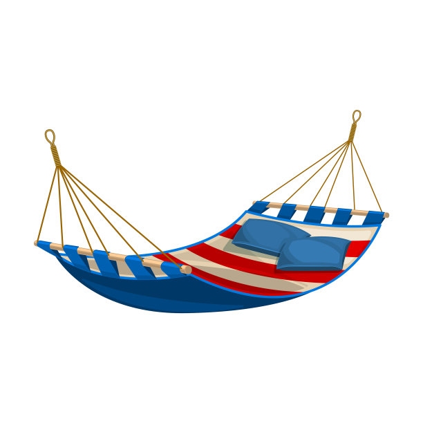 吊床图标卡通图标孤立图片下载