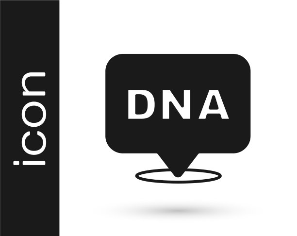 黑色DNA符号图标孤立在白色背景图片下载