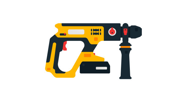 电动旋转锤钻侧视图功率图片下载