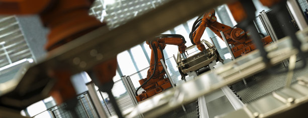 汽车生产线概念3d渲染图片下载