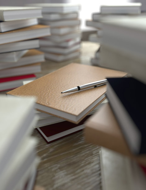 大量的学习书籍3d渲染图片下载