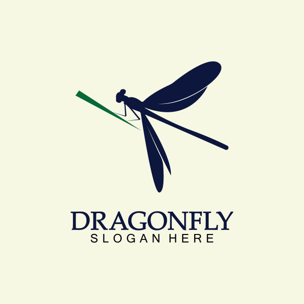 蜻蜓标志图标设计模板图片下载