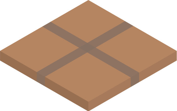 硬纸板棕色盒子，板条箱，三维等距盒子图片下载