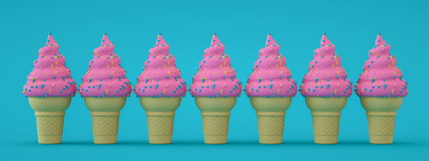冰淇淋，简约的夏日背景图片下载