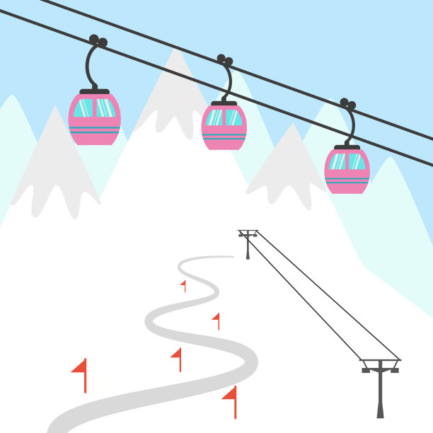 滑雪胜地图标图片下载