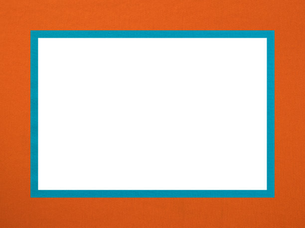 蓝橙色纹理装饰矩形边框图片下载