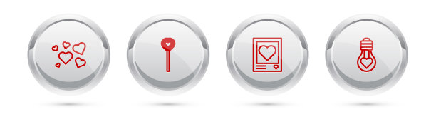 设线心形棒棒糖相框和心形相框图片下载