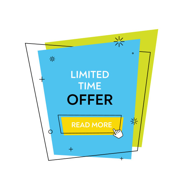 时尚向量鲜艳多彩现代抽象向量旗帜。平面几何形状与黑色轮廓在孟菲斯设计风格。该模板可以用于网页或打印设计。图片下载