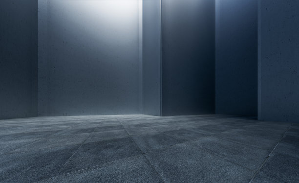 现代的空房间内部与混凝土墙图片下载