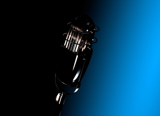 站起来复古复古金属麦克风3d Viz图片下载