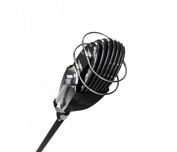 复古金属麦克风站起来3d插图图片下载