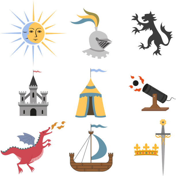 设置卡通中世纪属性为白色图片下载