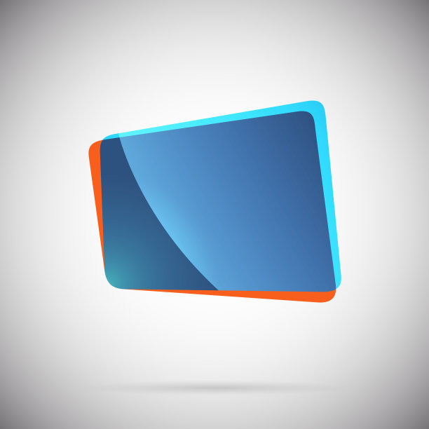 抽象模板几何图标玻璃风格蓝色图片下载