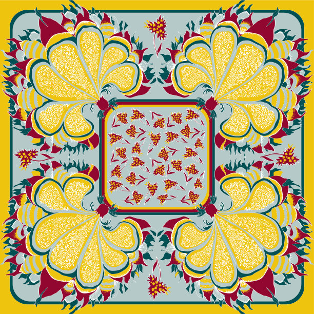 春季复古印花图片下载