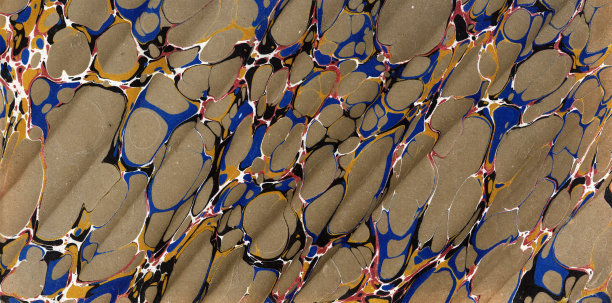 维多利亚时期的大理石花纹工艺棕色、金色、红色、蓝色图片下载