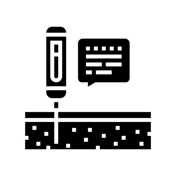 设备的ph土壤测试字形图标矢量插图图片下载