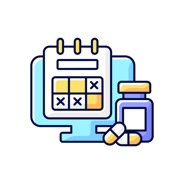 跟踪病假时间RGB颜色图标图片下载