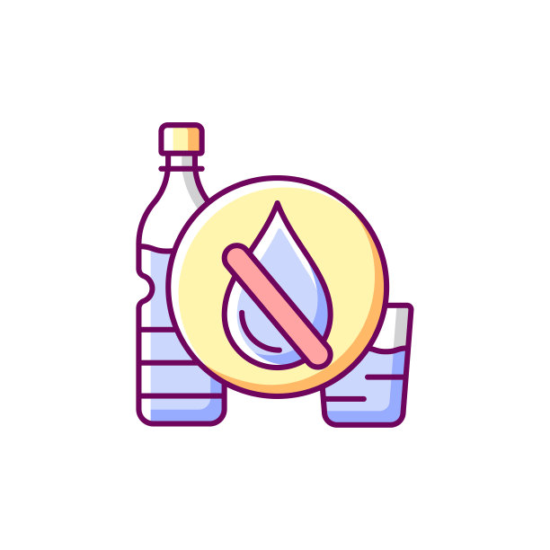 饮用水短缺RGB颜色图标图片下载