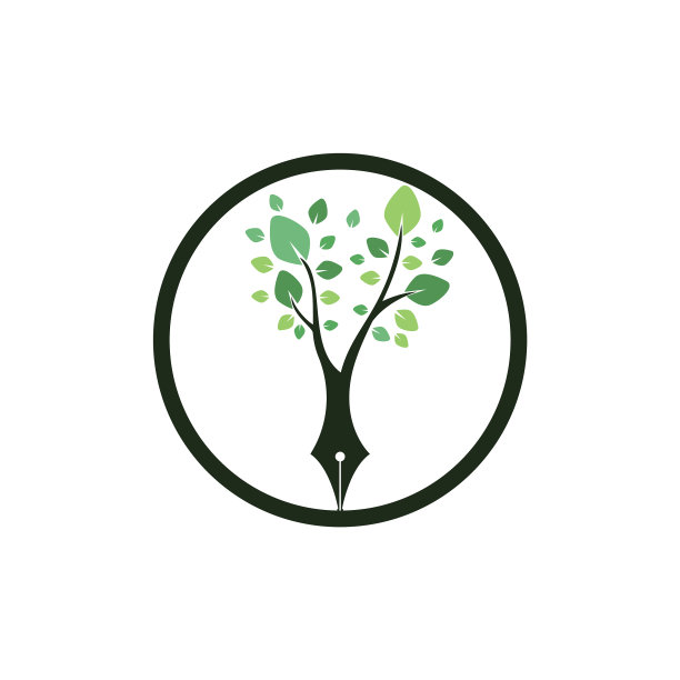 树笔标识设计模板图片下载