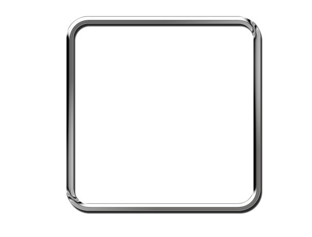 金属外观，金属，方形框架。椭圆形框架与角落。三维演示图片下载