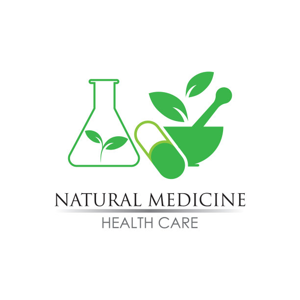天然药物标志形象设计图片下载