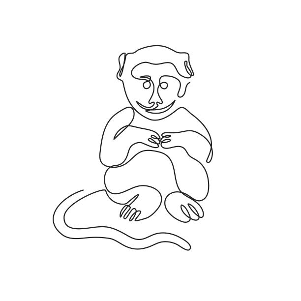 中国十二生肖中的猴年。东方占星的象征。图片下载