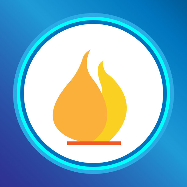 火灾火焰图标。孤立的篝火,图片下载