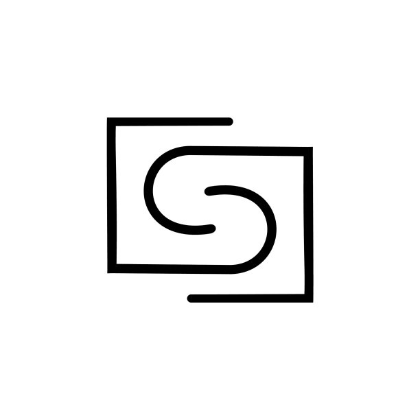 字母S链接几何细线标志图片下载