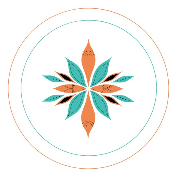 彩色装饰曼荼罗图标图片下载