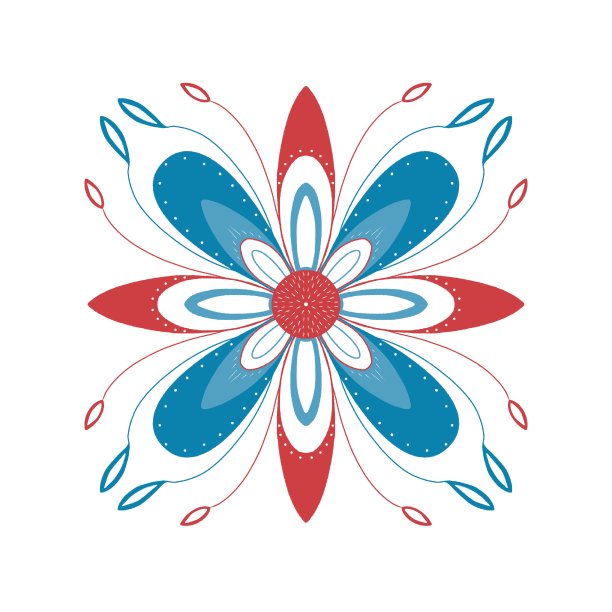 彩色装饰曼荼罗图标图片下载