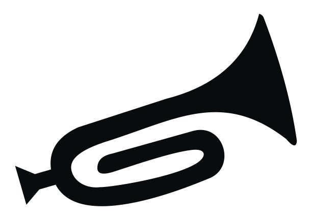 喇叭，黑色矢量图标图片下载