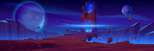 关于外星星球空间景观的魔法门户图片下载