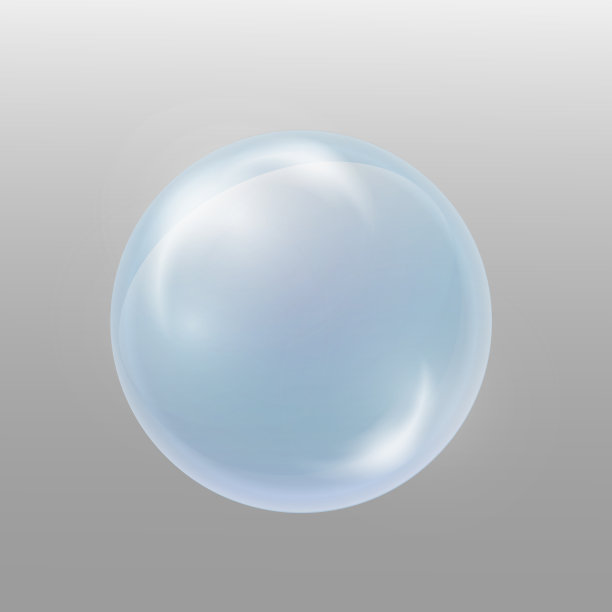 浅蓝色水皂泡元素设计图片下载