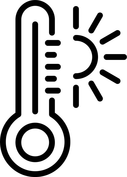 炎热的夏季图标轮廓风格图片下载