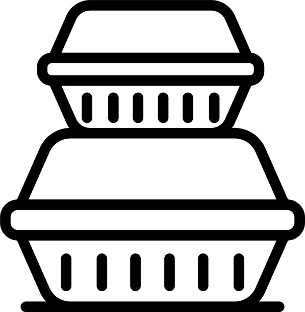 午餐盒图标轮廓风格图片下载