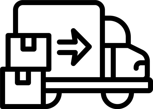 跟踪送货货车图标轮廓风格图片下载