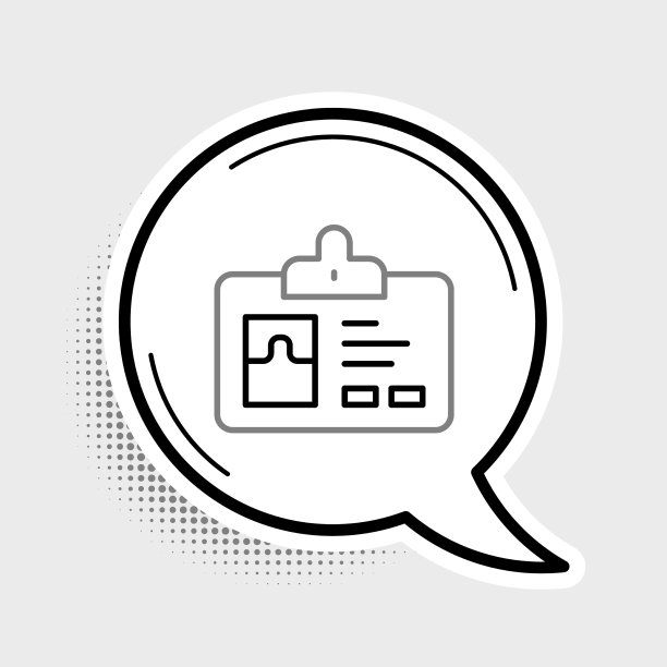 线识别徽章图标隔离在灰色图片下载