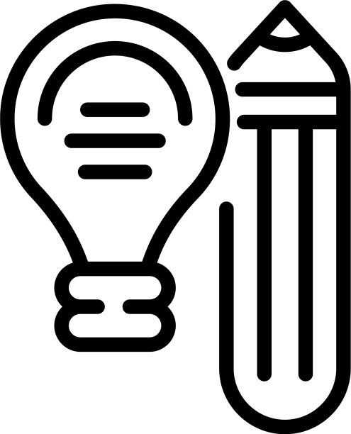 创意教育图标轮廓风格图片下载