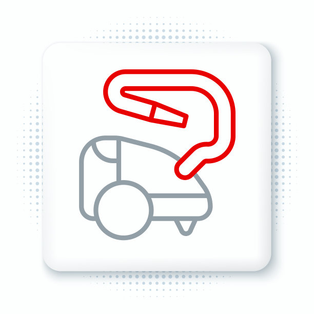 线真空吸尘器图标隔离在白色图片下载