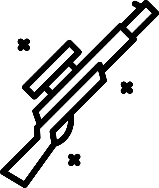 Safari步枪图标轮廓风格图片下载